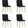 vidaXL Chaises à manger lot de 4 noir tissu
