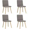vidaXL Chaises à manger lot de 4 taupe tissu