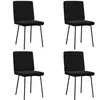 vidaXL Chaises à manger lot de 4 Noir Velours