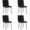 vidaXL Chaises à manger lot de 4 Noir Velours