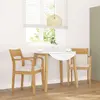 vidaXL Chaises à manger coussins 2 pcs naturel bois massif caoutchouc