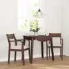 vidaXL Chaises à manger coussins 2 pcs marron bois massif caoutchouc
