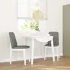 vidaXL Chaises à manger coussins 2 pcs blanc bois massif caoutchouc