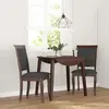 vidaXL Chaises à manger coussins 2 pcs marron bois massif caoutchouc