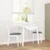 vidaXL Chaises à manger coussins 2 pcs blanc bois massif caoutchouc