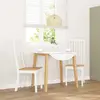 vidaXL Vidaxl Chaises À Manger 2 Pcs Blanc Bois Massif Caoutchouc