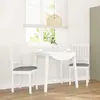 vidaXL Chaises à manger coussins 2 pcs blanc bois massif caoutchouc