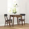 vidaXL Chaises à manger coussins 2 pcs marron bois massif caoutchouc