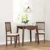 vidaXL Chaises à manger coussins 2 pcs marron bois massif caoutchouc