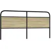 vidaXL Tête de lit chêne sonoma 190 cm acier et bois d'ingénierie