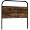 vidaXL Tête de lit chêne fumé 100 cm acier et bois d'ingénierie