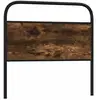 vidaXL Tête de lit chêne fumé 107 cm acier et bois d'ingénierie