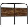 vidaXL Tête de lit chêne fumé 135 cm acier et bois d'ingénierie