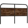 vidaXL Tête de lit chêne fumé 150 cm acier et bois d'ingénierie