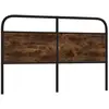 vidaXL Tête de lit chêne fumé 160 cm acier et bois d'ingénierie