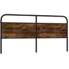 vidaXL Tête de lit chêne fumé 180 cm acier et bois d'ingénierie