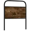 vidaXL Tête de lit chêne fumé 75 cm acier et bois d'ingénierie