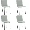 vidaXL Chaises à manger lot de 4 Gris clair Velours
