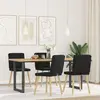 vidaXL Chaises à manger lot de 4 noir tissu