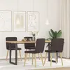 vidaXL Chaises à manger lot de 4 marron foncé tissu