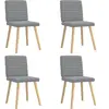 vidaXL Chaises à manger lot de 4 gris clair tissu