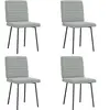vidaXL Chaises à manger lot de 4 Gris clair Velours