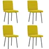 vidaXL Chaises à manger lot de 4 jaune velours
