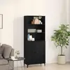 vidaXL Buffet Chêne noir 69,5 x 32,5 x 180 cm Bois d'ingénierie