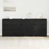vidaXL Buffet 3 pcs Chêne noir 60 x 30 x 70 cm Bois d'ingénierie