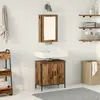 vidaXL Ensemble de mobilier de salle de bain avec étagère 2 pcs Marron