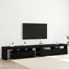 vidaXL Meuble TV 3 pcs Chêne noir 260 x 37 x 40 cm Bois d'ingénierie
