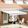 vidaXL Auvent Rétractable Automatique Blanc 400x300 cm