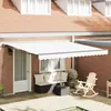 vidaXL Auvent Rétractable Blanc 400x300 cm