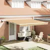vidaXL Auvent rétractable manuel avec bande LED multicolore 400x300 cm