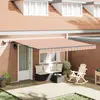 vidaXL Store manuel rétractable avec bande multicolore LED 400x300 cm