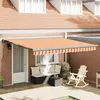 vidaXL Store rétractable automatique jaune et orange 400x300 cm