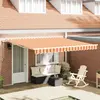 vidaXL Auvent rétractable automatique jaune et orange 4 x 3 m