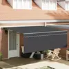 vidaXL Auvent Rétractable Gris 400 × 300 cm Aluminium, tissu