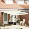 vidaXL Auvent Rétractable Crème 400x300 cm Polyester et Aluminium