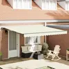 vidaXL Auvent Rétractable Crème 400x300 cm Polyester et Acier
