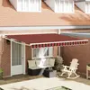 vidaXL Auvent Rétractable Manuel Orange et Marron 350x250 cm