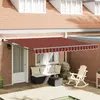 vidaXL Auvent Rétractable orange et marron 350 x 250 cm tissu