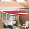 vidaXL Auvent rétractable automatique rouge 300x250 cm