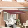 vidaXL Auvent Rétractable Rouge bordeaux et Anthracite