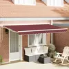 vidaXL Auvent Rétractable Bordeaux 350x200 cm Tissu