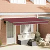 vidaXL Auvent Rétractable Rouge bordeaux et Anthracite