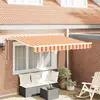 vidaXL Auvent Rétractable Multicolore et Jaune et Orange et Blanc