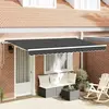 vidaXL Auvent Rétractable Anthracite 350 x 200 cm tissu