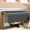 vidaXL Auvent Rétractable Crème 350 x 200 cm Polyester et Aluminium