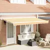 vidaXL Auvent Rétractable Jaune et blanc 350x200 cm